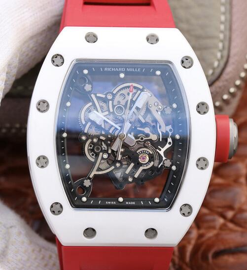 Richard Mille Bubba Watson rm055 ceramic red rubber fake watch sale